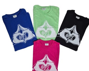 Phi Sigma Sigma Hand Sign T-Shirt: Sorority Greek Life Apparel