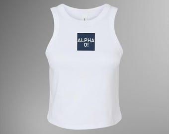 Sorority Patch Crop Tank / recruitment Week Shirt / Chapter Apparel / sorority crop tank