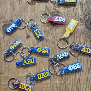 Sorority Paddle Keychain / Divine 9 / Greek Life / Big/Little reveal / Gifts / Greek Merch / Basket gift