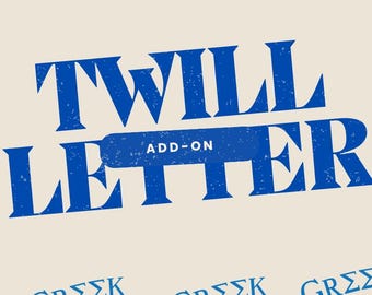 Twill Letters Add On
