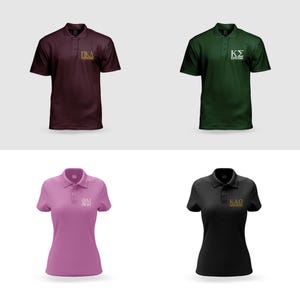 Customizable Sorority Dri-Fit Polo Letter Embroidered/ Fraternity Dri-Fit Polo Letter Embroidered/ Rush / Formal / Greek Week / Tailgate