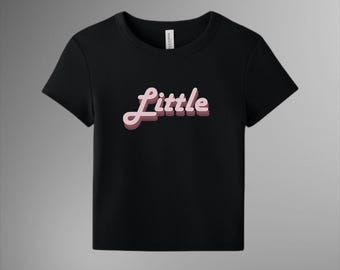 Big & Little Sorority Retro Baby Tee, sorority gift