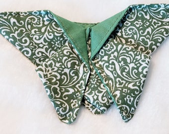 Origami Butterfly Hair Tie, Fabric Butterfly, Craft Butterfly, Green Fabric Butterfly