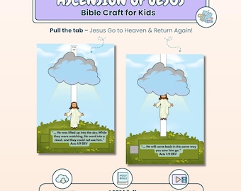 Ascension of Jesus Craft for Kids | Printable Bible Activity for Sunday School