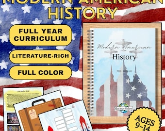 U.S. History Curriculum: 5th & 8th Grade Homeschool Social Studies (PDF Printable Activities)