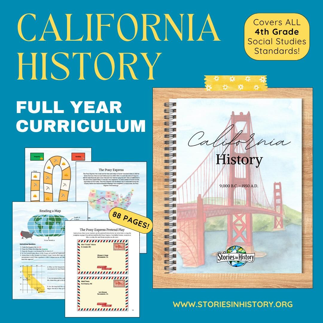 California History Curriculum: 4th Grade Homeschool Full Year (digital
