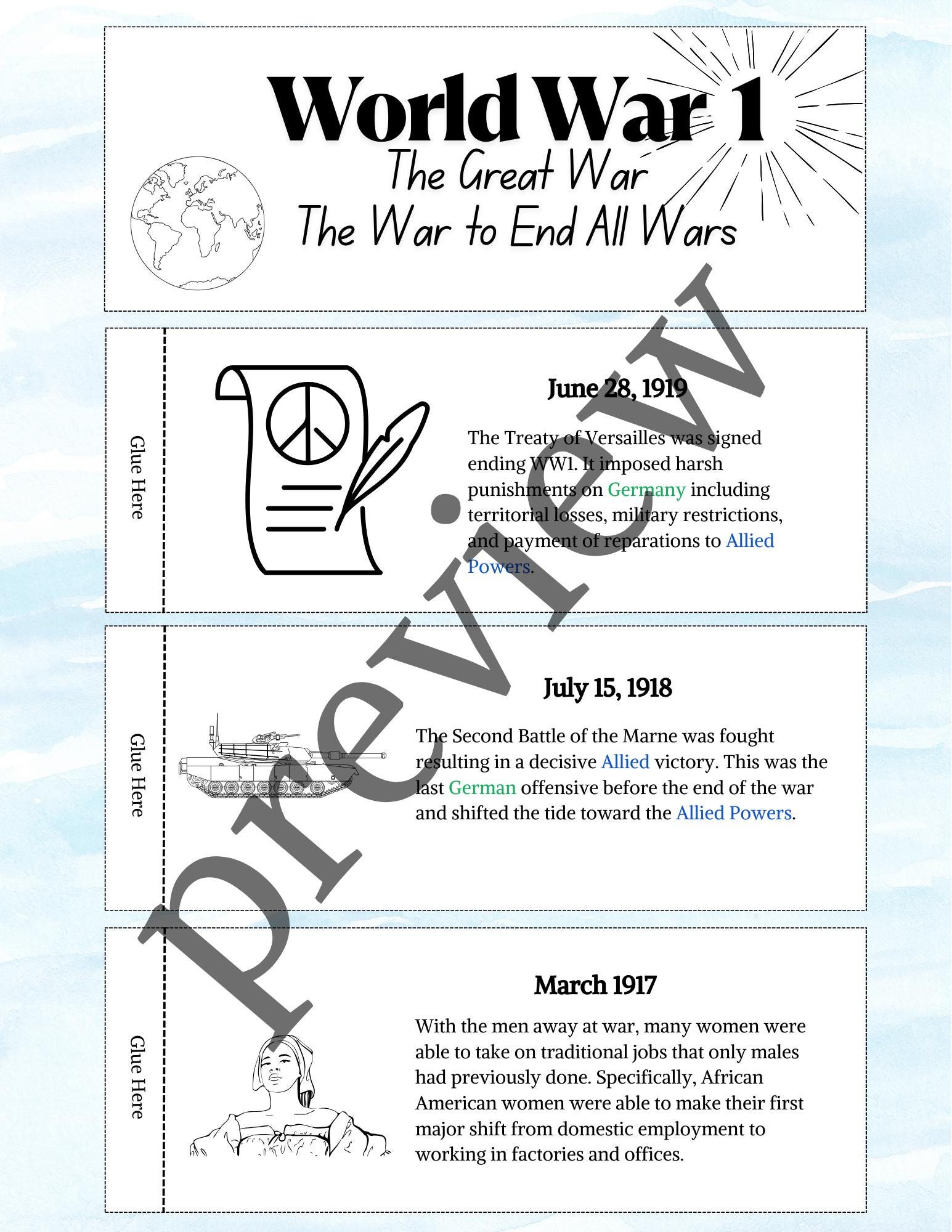 World War I & II Unit Study: Homeschool History Curriculum (PDF ...