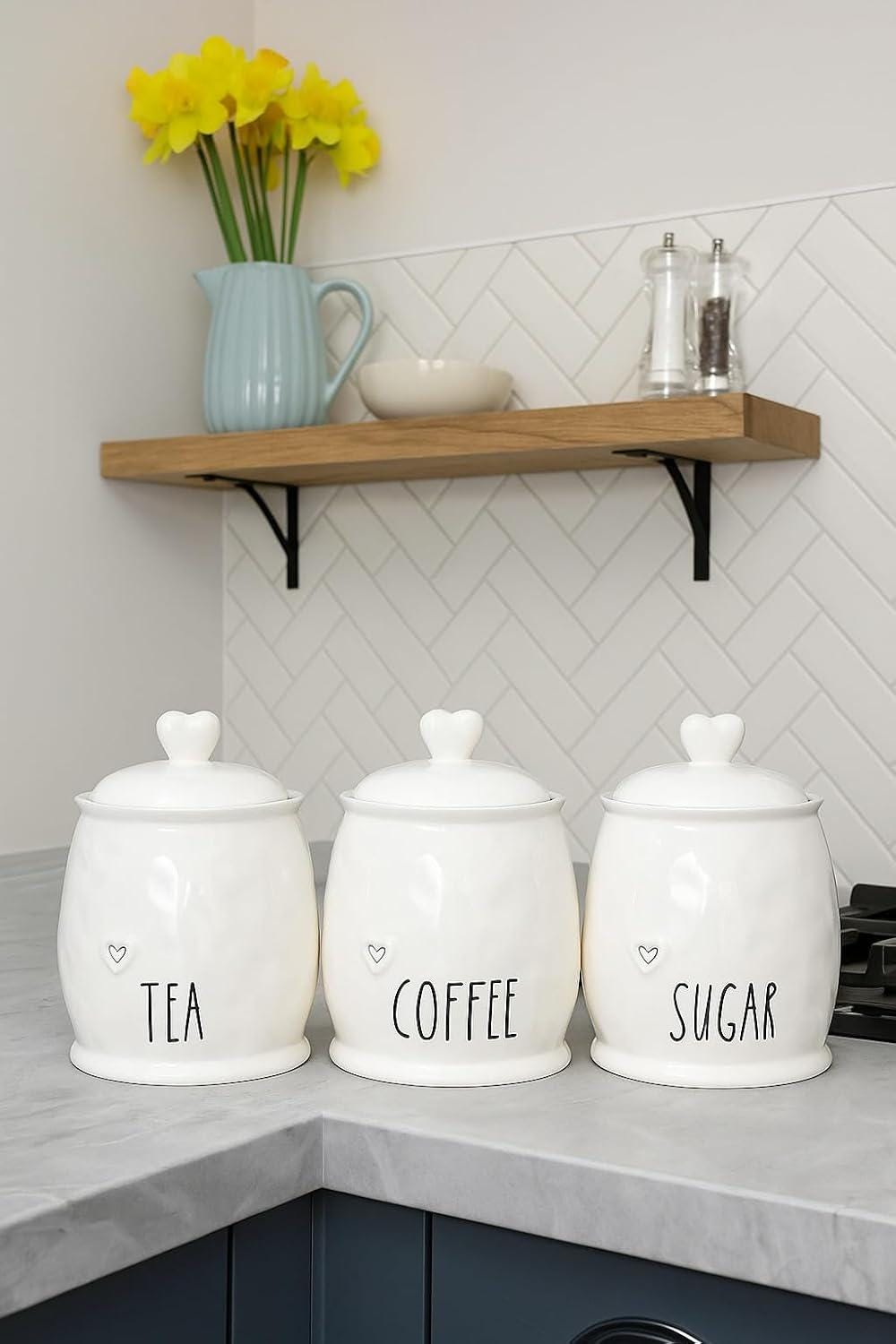 Tea Coffee Sugar Hot Chocolate Canisters Australia