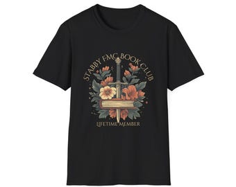 Stabby FMC Book Club T-Shirt, Gift for Readers, Literary Apparel, Flower Design Tee, Lifetime Member Shirt, Book Lover Outfit