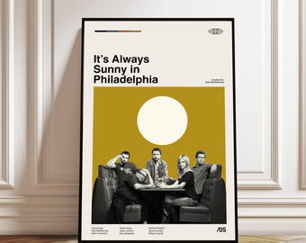 Póster de It's Always Sunny in Philadelphia - Póster de la serie de televisión - Arte moderno de mediados de siglo - Impresión minimalista - Póster retro - Impresión artística vintage
