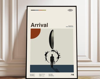 Arrival Movie Poster, Mid Century Modern, Retro Movie Print, Vintage ...