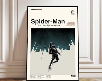 Spider-Man: Into the Spider-Verse Filmplakat - Midcentury Modern Minimalist Print