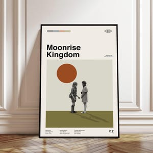 Moonrise Kingdom Poster - Movie Poster - Midcentury Modern Art - Minimalist Print - Retro Poster - Vintage Print Art - Gifts for him