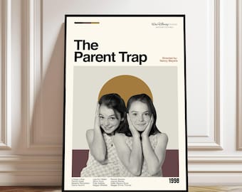 Póster de The Parent Trap - Póster de película - Arte moderno de mediados de siglo - Impresión minimalista - Póster retro - Impresión vintage - Regalos para él