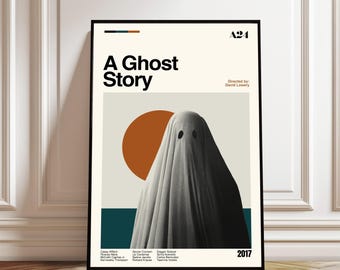 A Ghost Story Poster - Movie Poster - Midcentury Modern Art - Minimalist Print - Retro Poster - Vintage Print Art - Wall Art - Gifts for him