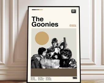 The Goonies Poster - Movie Poster - Midcentury Modern Art - Minimalist Print - Retro Poster - Vintage Print - Wall Art - Gifts for him