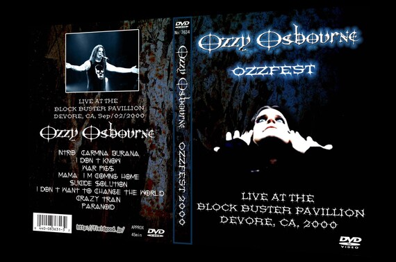 OZZY OSBOURNE Live Ozzfest 2000 Dvd - Etsy