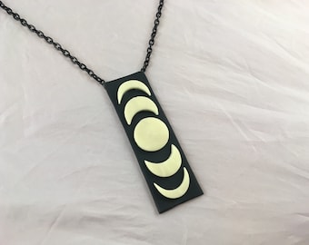 Glow in the dark Lunar Phases Necklace