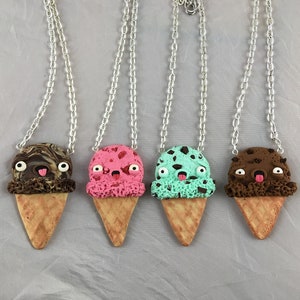 Silly Ice Cream Cone Necklace