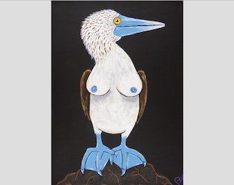 5"x7" Blue Footed Booby print