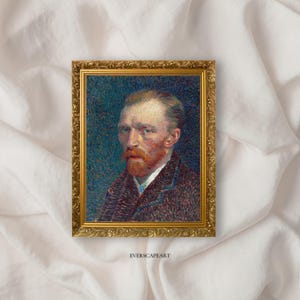 Self Portrait by Vincent Van Gogh 1887 | Printable Vintage Portrait Art | Classic Oil Painting | High Resolution Print for Wall Decor