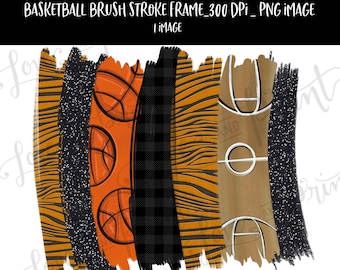 Basketball Brush Strokes | Blank Brush Stroke Background | Sublimation | Shirt Design | Basketball shirt | Tiger Basketball