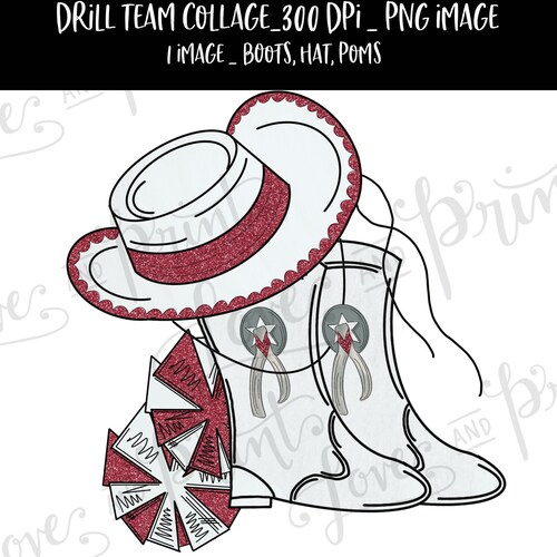 Drill Team Sublimation Design Drill Team Mom Hand Drawn Drill Team