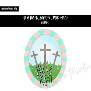 He is Risen | Easter | Sublimation | Clipart | Pastel | Easter Clipart | PNG | Digital Download | Yard Sign Design
