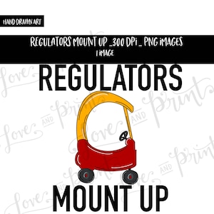 Regulators Mount Up | Toy Car Clipart | Red Coupe | Cozy | Kids Car | Sublimation Design | Digital Download