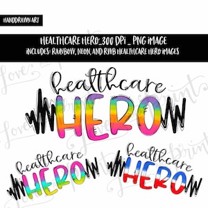 Healthcare Hero Clipart | Sublimatieontwerp | Arts | Verpleegkundige | Medisch personeel | PNG | Digitaal downloaden