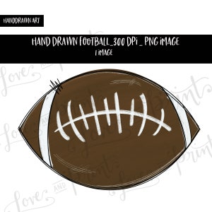 Hand drawn Football | Game Day Football | Game Day Vibes | Sublimation | Clipart | PNG | Digital Download
