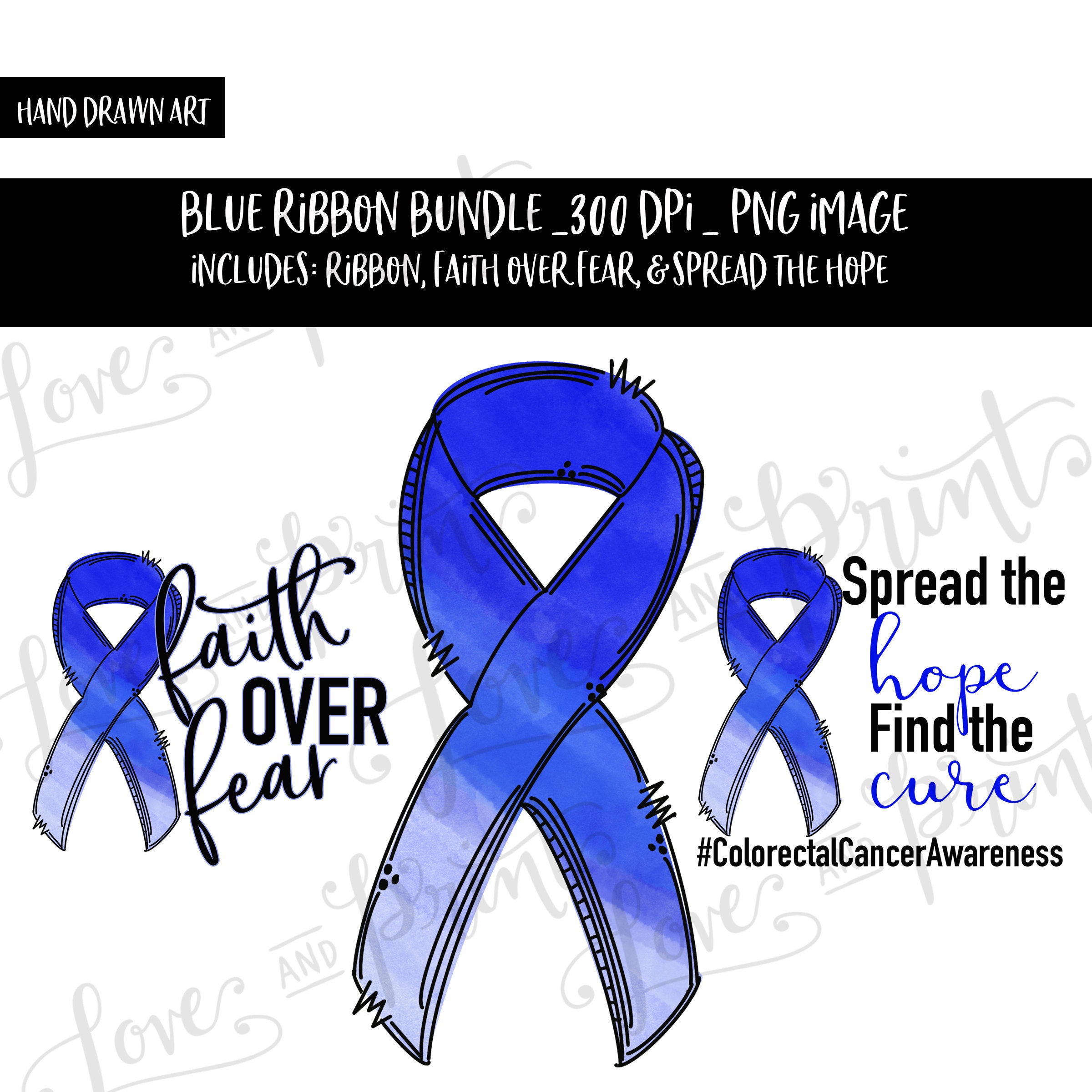 Colorectal Cancer Awareness Blue Ribbon Blue Ribbon - Etsy