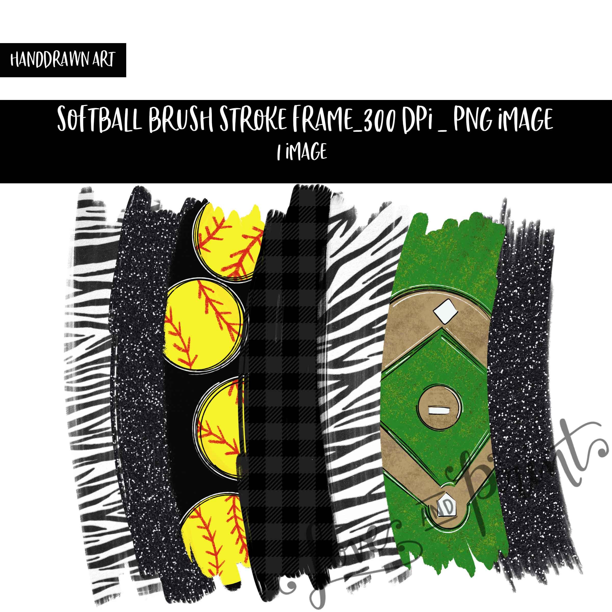 Softball Brush Strokes | Blank Brush Stroke Background | Sublimation | Shirt Design | Softball shirt | Zebra Softball