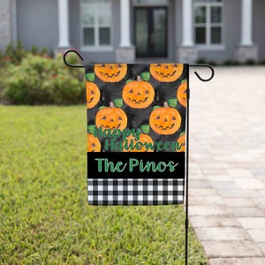 Halloween Garden Flag Design | Watercolor Halloween | Fall | Jack-O-Lantern | Sublimation | Garden Flag Template | Digital Download | PNG