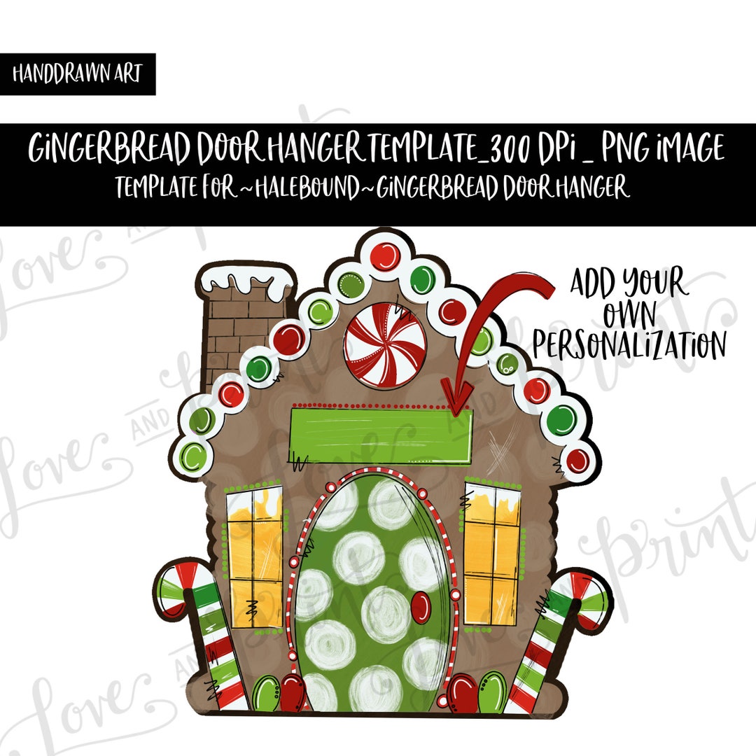 Ginger Bread House Door Hanger Template | Made for Hale Bound MDF ...