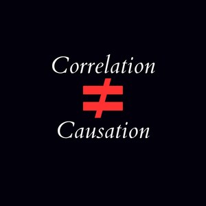 May include: Black background with the words "Correlation" and "Causation" in white, separated by a red "≠" symbol. The text "@EmpathicNursing" is at the bottom.