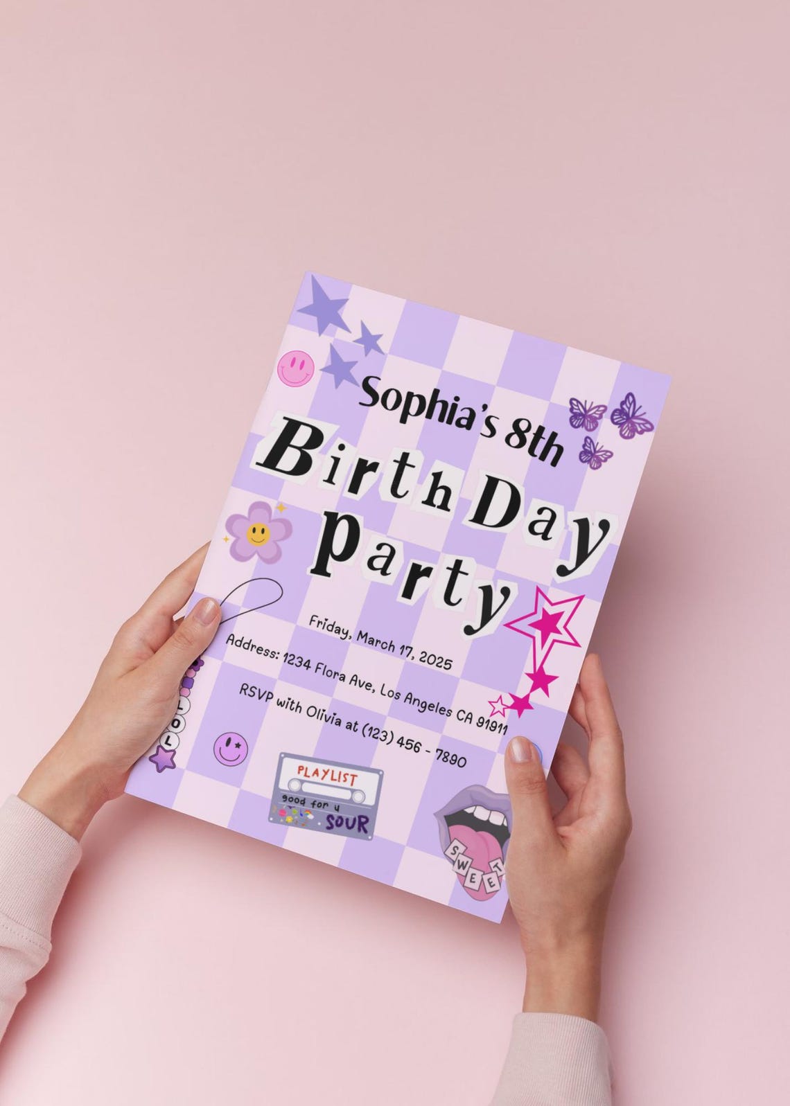 Olivia Rodrigo Birthday Party Invitation TEMPLATE Etsy