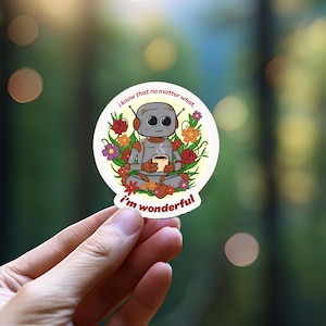 Wonderful Robot | Psalm for the Wild-Built Inspired | Vinyl Sticker | Bookish Gift, Cozy Sci-Fi Aesthetic