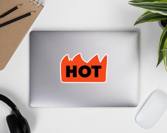 HOT Giant Rave Sticker – Bold Flame Design EDM Decal – Festival Streetwear Accessory – Plur Basshead Decor – Funny DJ Sticker
