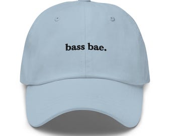 Bass Bae Embroidered Dad Hat – EDM Rave Festival Cap – Unisex Basshead Streetwear – PLUR Raver Gift – Minimalist Dubstep Fashion