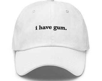 Gorra de papá bordada con el meme "I Have Gum Rave" unisex, gorra de estilo EDM Streetwear para festivales, regalo para ravers, bassheads y wooks.