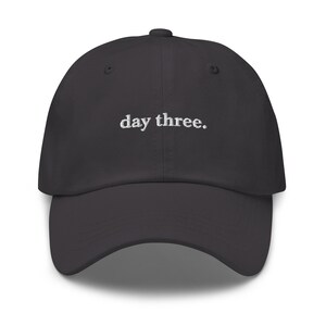 Day Three Embroidered Dad Hat – EDM Rave Survival Hat – Festival Streetwear Gift – Unisex PLUR Techno Wook House Basshead Cap
