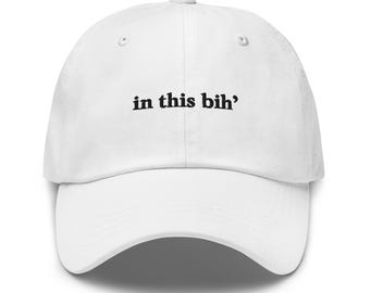 In This Bih Embroidered Dad Hat Funny EDM Hat Rave Meme Hat Unisex Festival Cap Bass House Streetwear Gift For Ravers