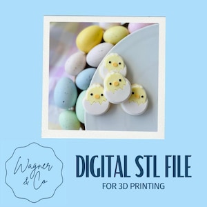 Easter Mini Chick - Cookie Cutter and Stamp Digital STL File