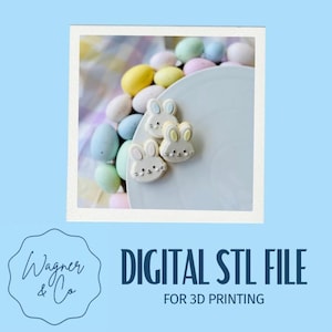 Easter Mini Bunny - Cookie Cutter Stamp and Digital STL File