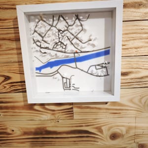 Personalisiert 3D Bild Wohnort Adresse Haus Stadtplan Koordinaten Karte