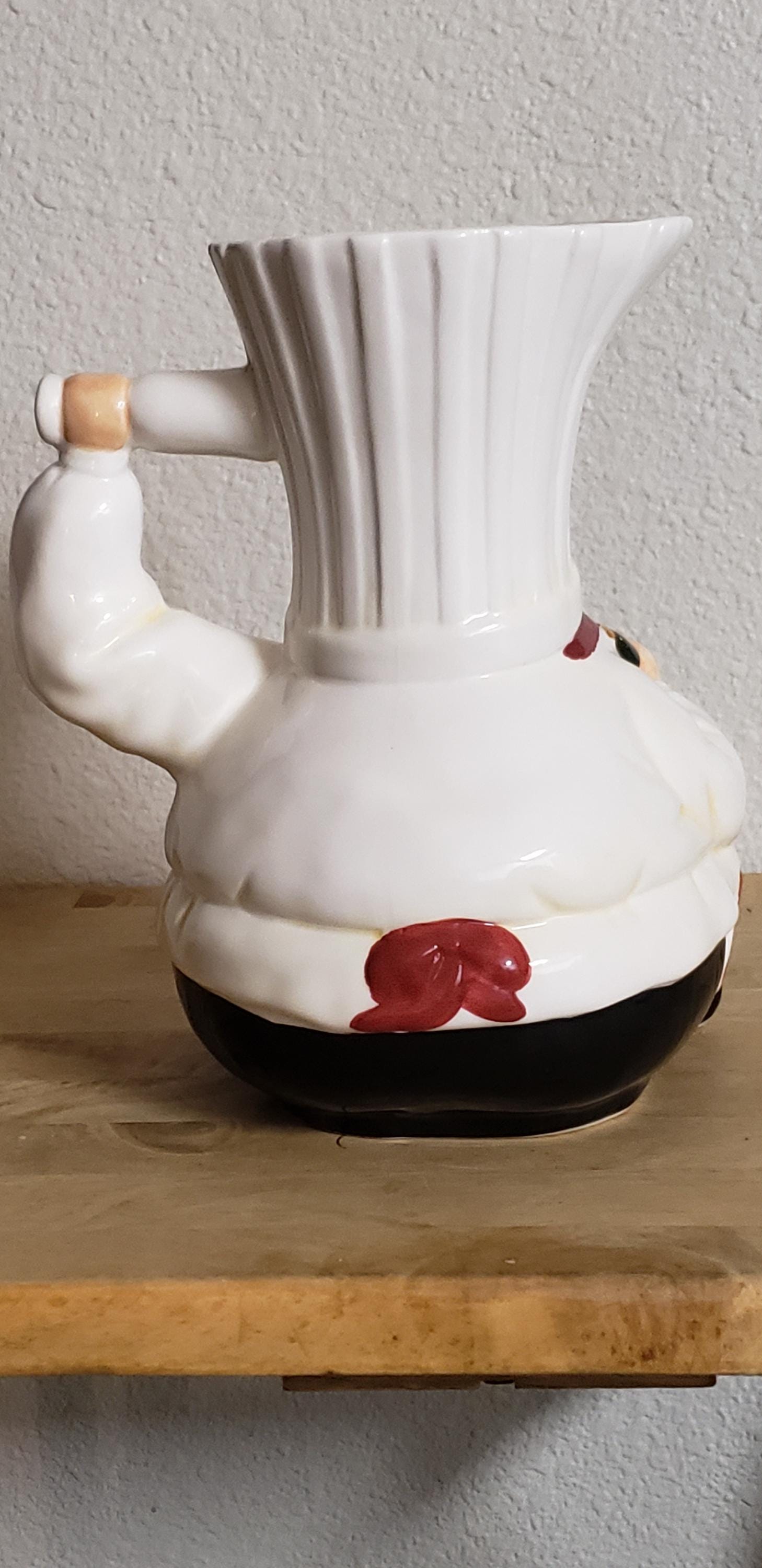 Pepe's Bistro Ceramic Chef Pitcher. New With Box. - Etsy