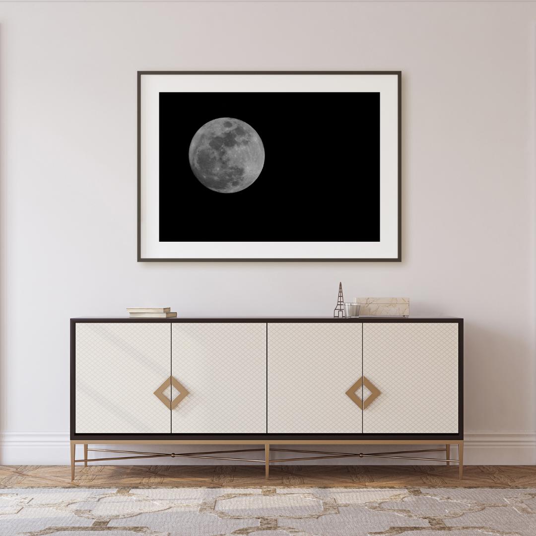 Full Moon B/W | Printable Wall Art | Digital Download - Etsy