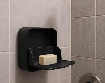 3D Printed Soap Holder with Lid - Shower Organizer STL File
