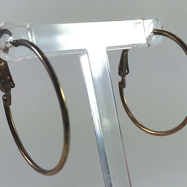 Copper-toned hoop earrings